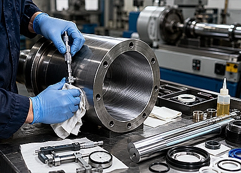 Preparation after honing machining work